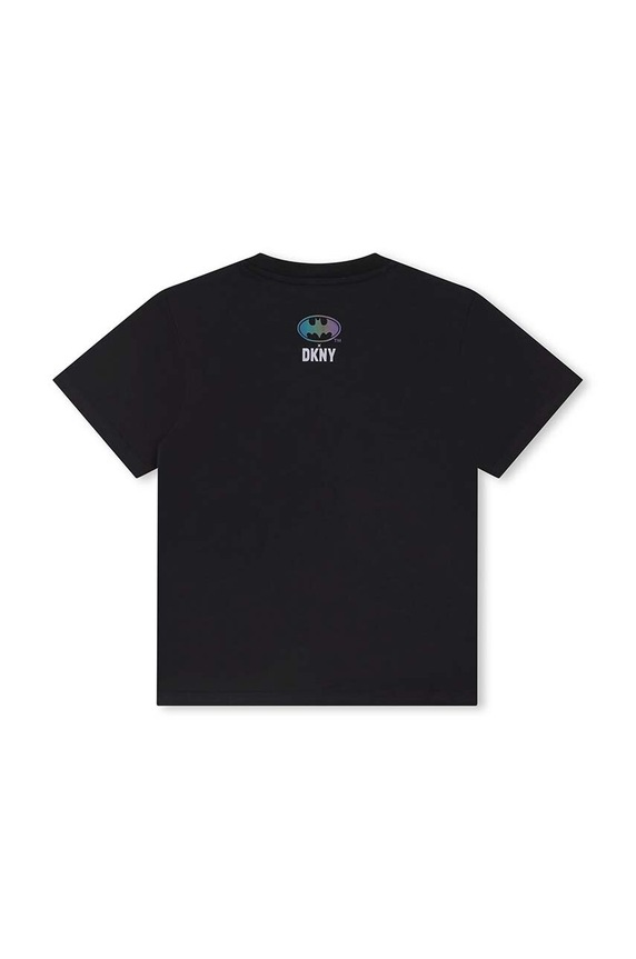 Chłopiec Dkny t-shirt bawełniany dziecięcy D55009.114.150 czarny