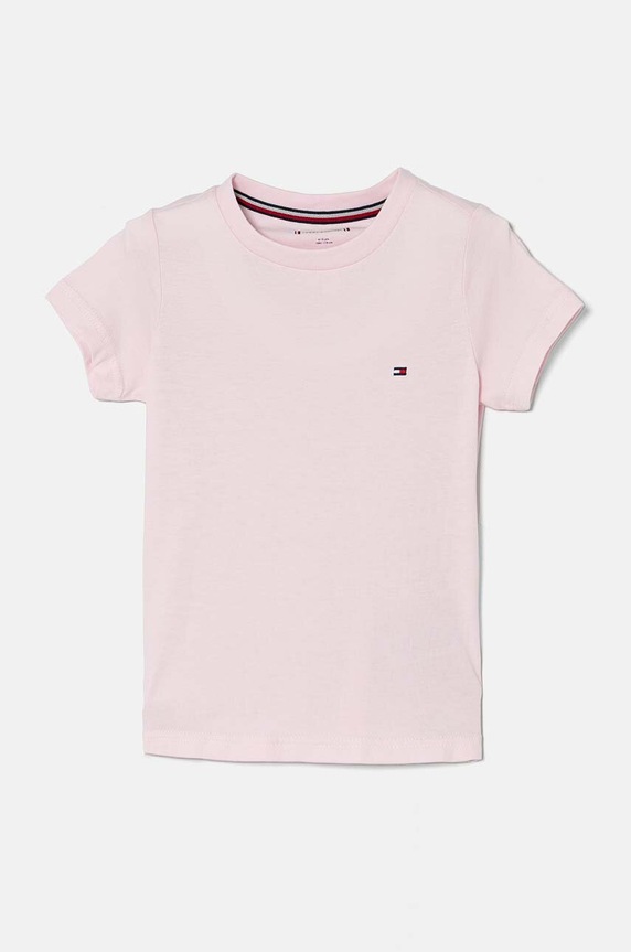 Dječja pamučna majica kratkih rukava Tommy Hilfiger 2-pack UG0UG00307.9BYX roza AW23