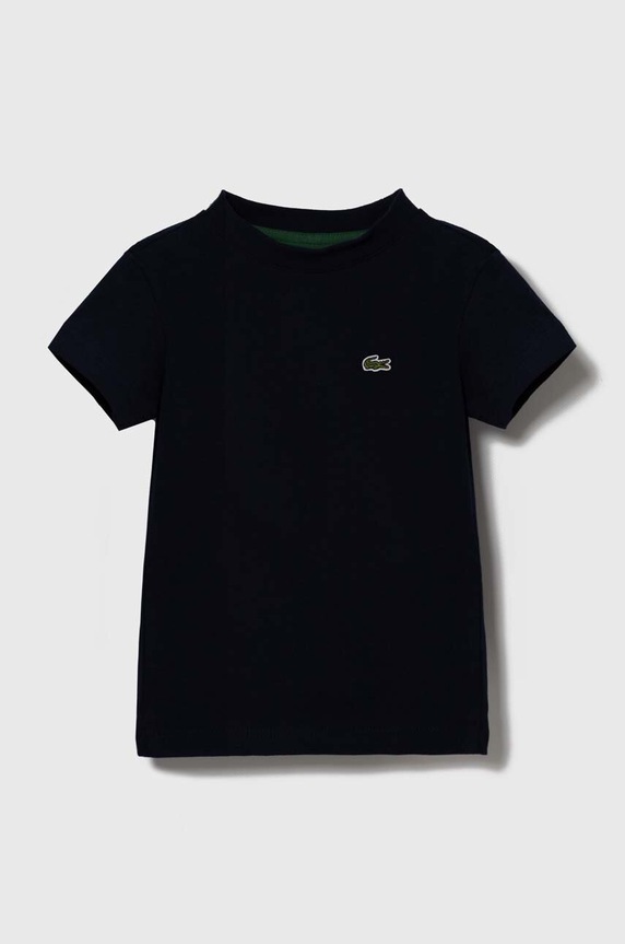 Lacoste t-shirt bawełniany dziecięcy bawełna granatowy TJ1122
