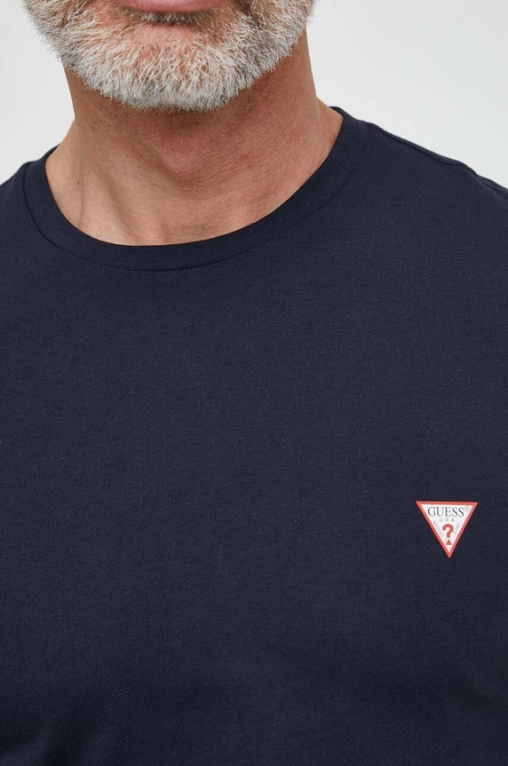 Guess tricou din bumbac bleumarin M2YI36.I3Z14