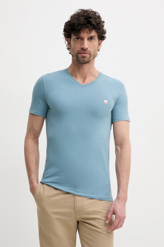 Guess t-shirt niebieski M2YI32.J1314