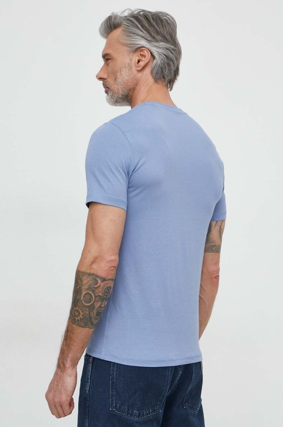 Guess t-shirt bawełniany AIDY M2YI72.I3Z14 niebieski SS26