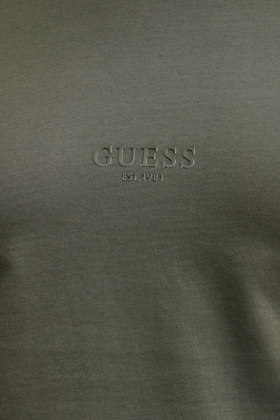 Guess t-shirt bawełniany AIDY M2YI72.I3Z14 zielony