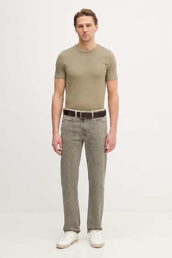 Βαμβακερό μπλουζάκι Guess AIDY M2YI72.I3Z14 πράσινο SS26