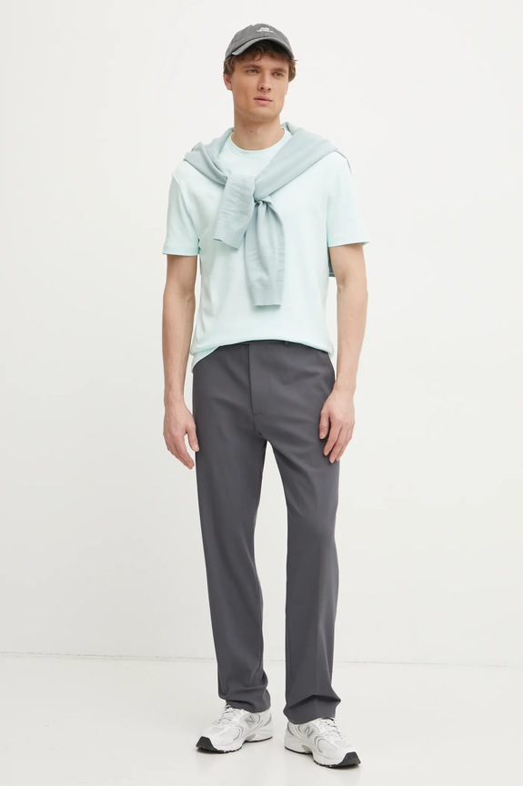 Bavlnené tričko Calvin Klein K10K109894 tyrkysová SS25