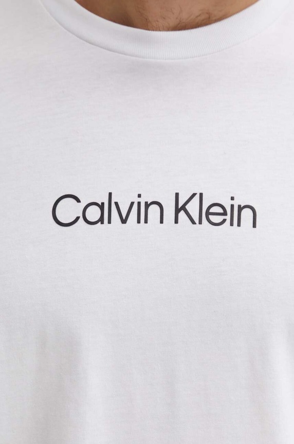 Βαμβακερό μπλουζάκι Calvin Klein λευκό K10K111346