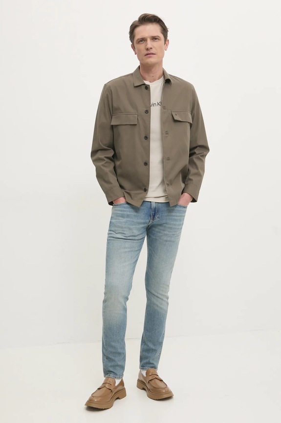Bavlnené tričko Calvin Klein K10K111346 béžová AA00