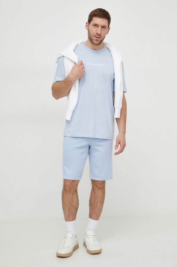 Βαμβακερό μπλουζάκι Calvin Klein K10K111346 μπλε AA00