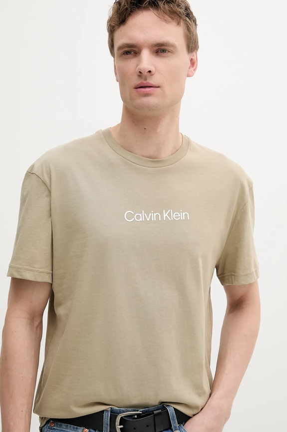 Oblečení Bavlněné tričko Calvin Klein K10K111346 zelená