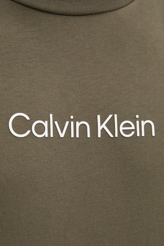 Βαμβακερό μπλουζάκι Calvin Klein K10K111346 πράσινο