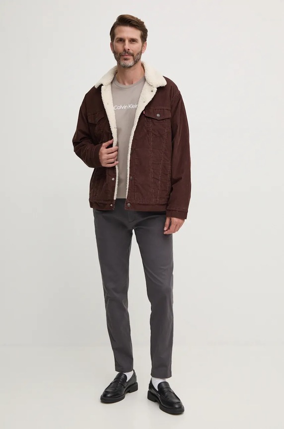 Βαμβακερό μπλουζάκι Calvin Klein K10K111346 γκρί AA00