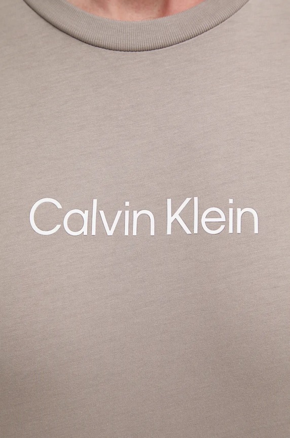 Βαμβακερό μπλουζάκι Calvin Klein K10K111346 γκρί