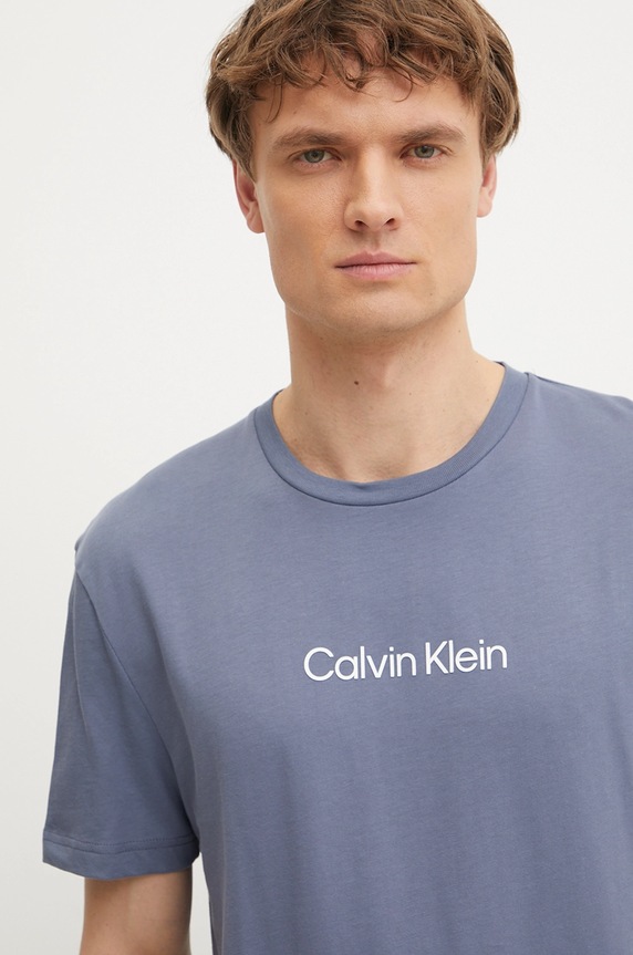 Βαμβακερό μπλουζάκι Calvin Klein μπλε K10K111346