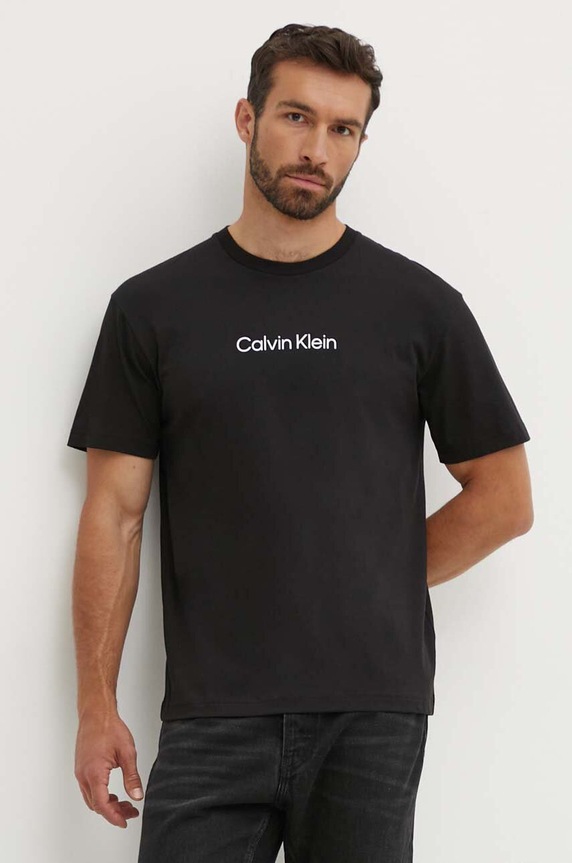 Bavlněné tričko Calvin Klein černá K10K111346