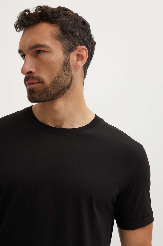 Ρούχα Βαμβακερό μπλουζάκι Calvin Klein Jeans J30J323482 μαύρο