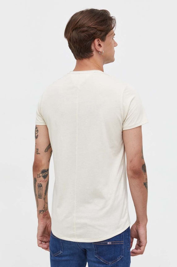 Ruházat Tommy Jeans t-shirt DM0DM09586. bézs