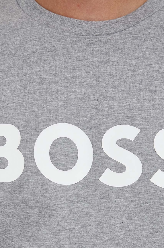 Bavlnené tričko BOSS 50495742 sivá