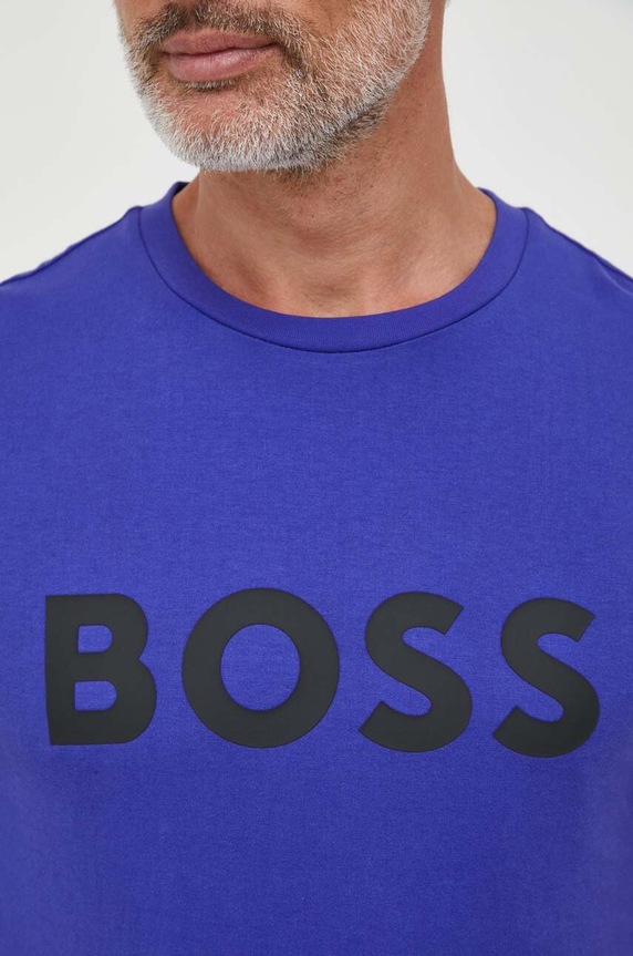 Bavlnené tričko BOSS 50495742 fialová
