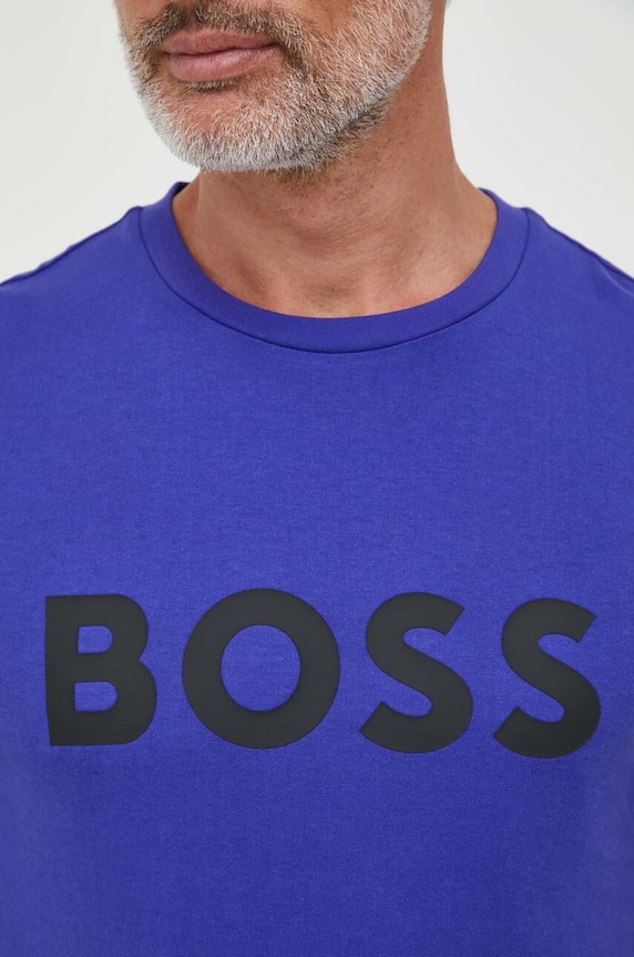 Bavlnené tričko BOSS 50495742 fialová
