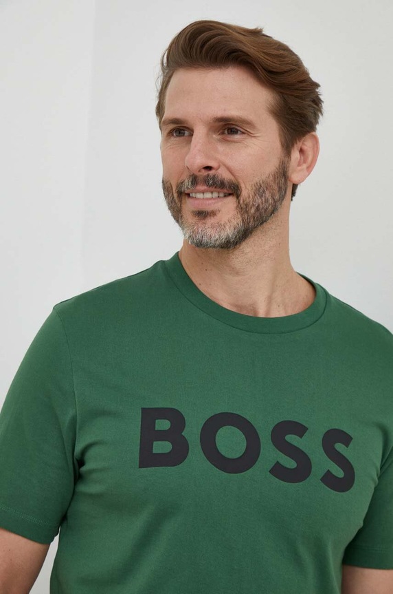 Odzież BOSS t-shirt bawełniany 50495742 zielony