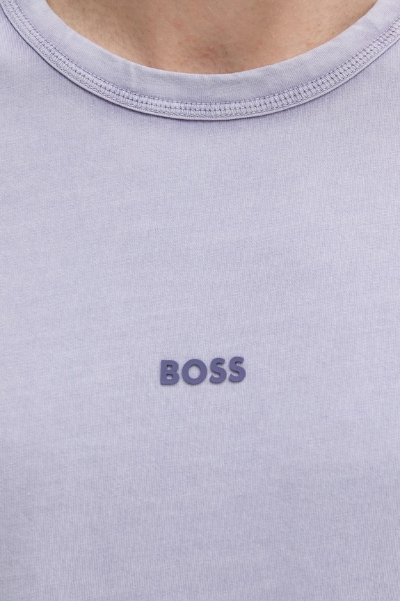 Bavlnené tričko BOSS Orange BOSS ORANGE fialová 50502173