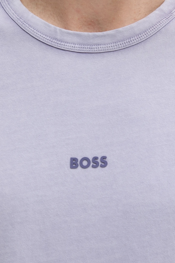Bavlnené tričko BOSS Orange BOSS ORANGE fialová 50502173