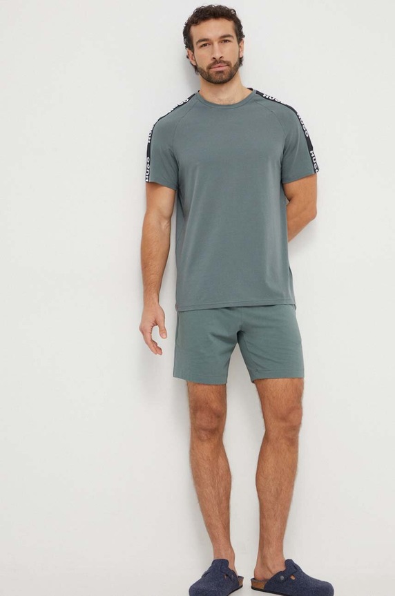 HUGO t-shirt lounge 50504270 zielony SS24