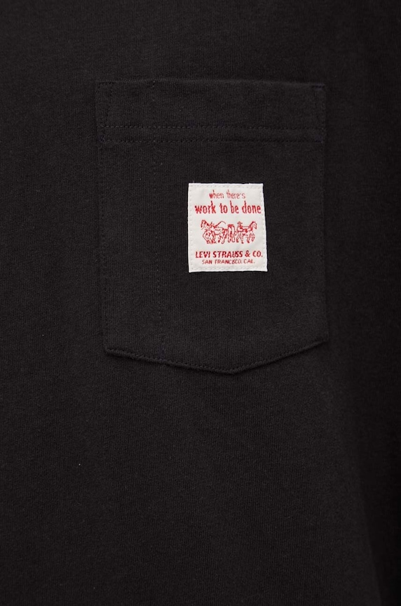 Βαμβακερό μπλουζάκι Levi's A5850.0004 μαύρο