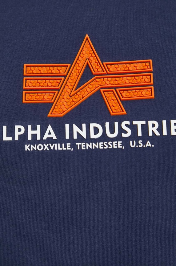 Alpha Industries t-shirt bawełniany 100501RB.697 granatowy