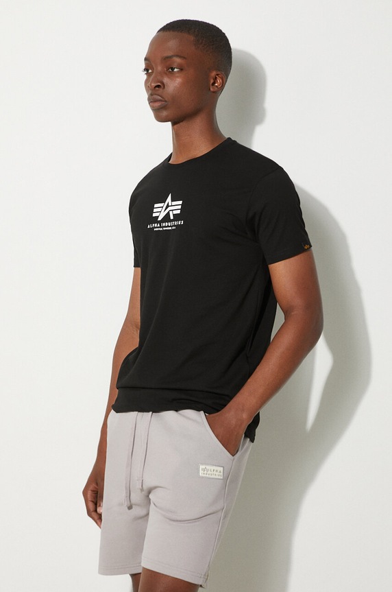 Alpha Industries tricou din bumbac negru 118533