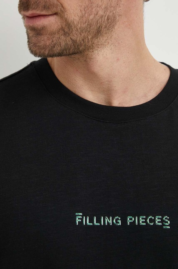 Filling Pieces t-shirt bawełniany Carabiner 74417051861 czarny