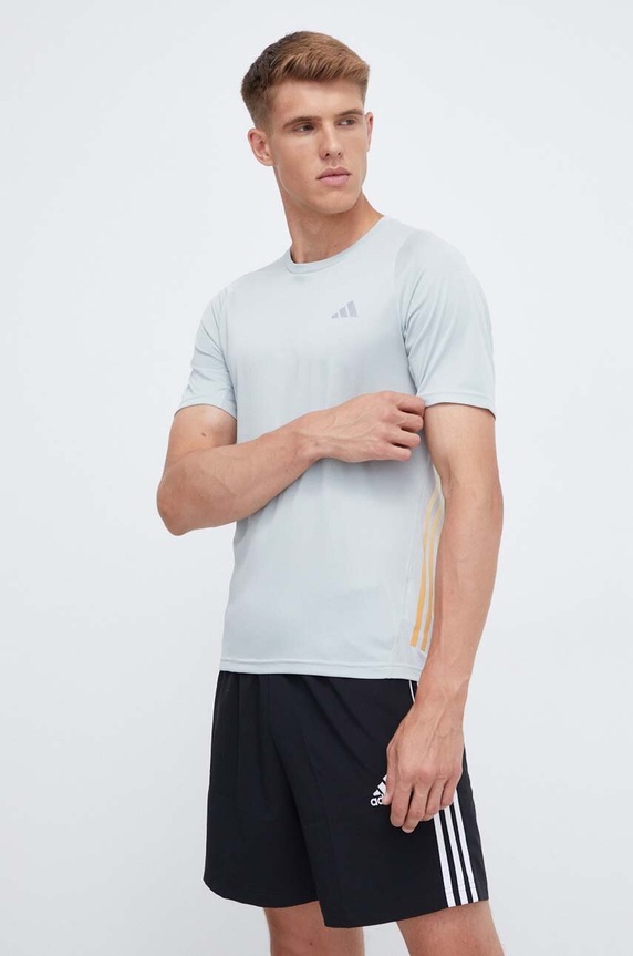 adidas Performance t-shirt do biegania Run Icons regular zielony IL1799