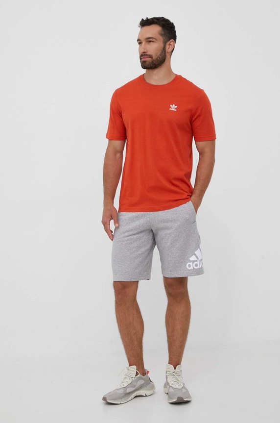 adidas Originals t-shirt bawełniany IL2519 pomarańczowy AW23
