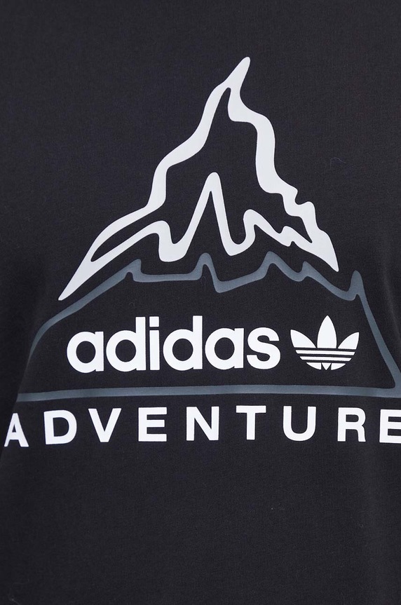 Bavlněné tričko adidas Originals ADV VOLCANO černá IL5183