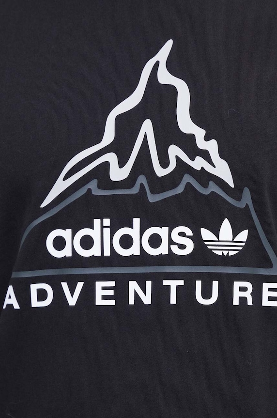 Bavlněné tričko adidas Originals ADV VOLCANO černá IL5183