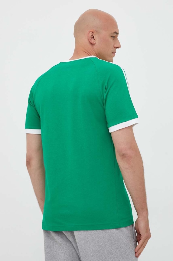 Îmbrăcăminte adidas Originals tricou din bumbac Adicolor 3-Stripes IM0410 verde