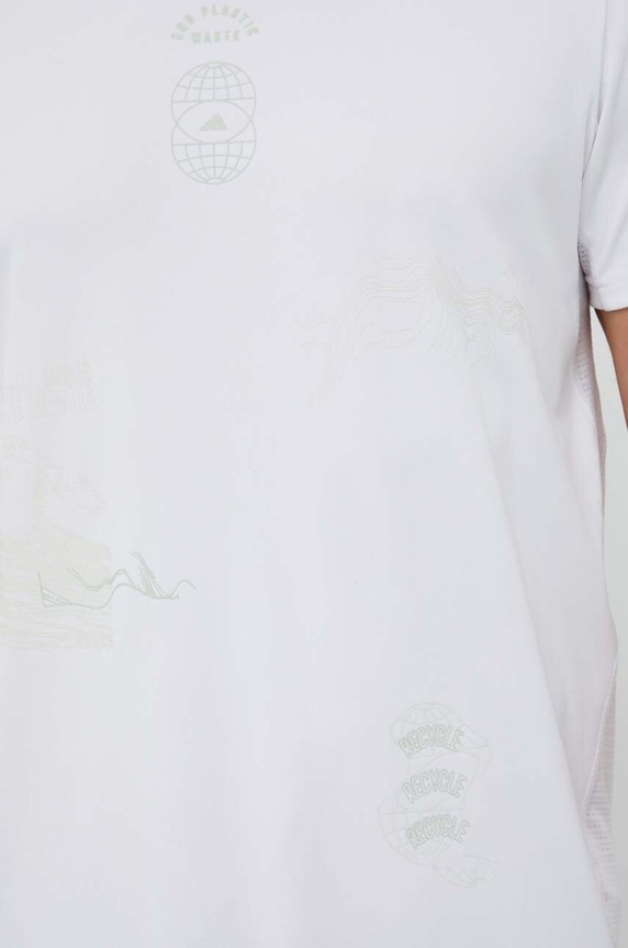 adidas Performance t-shirt do biegania Run for the Oceans IC0215 biały