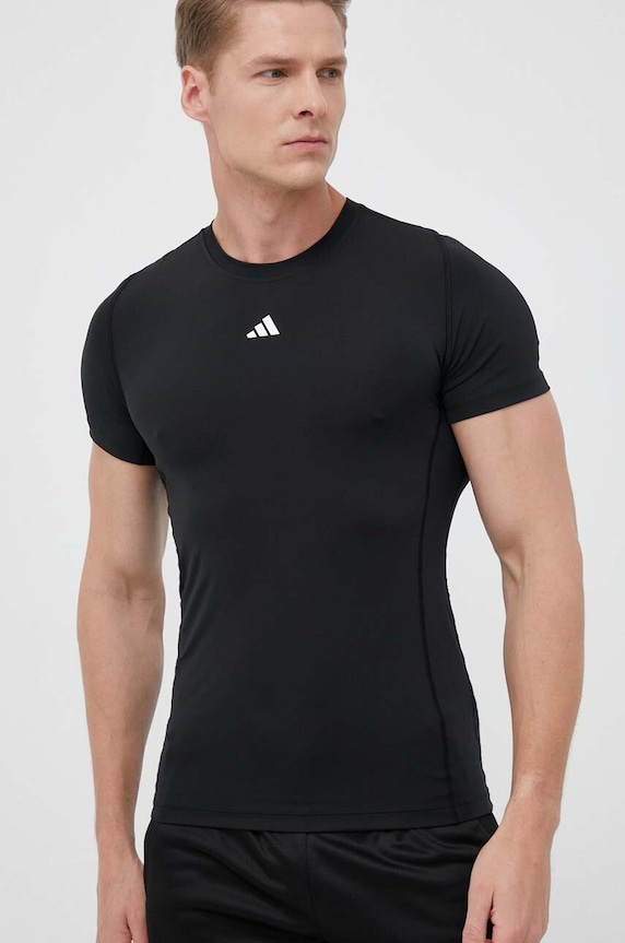 Kratka majica za vadbo adidas Performance Techfit Z elastanom črna HK2337