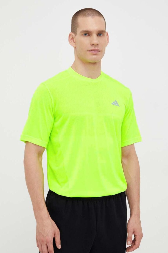 adidas Performance tricou de alergare Ultimate uni verde HZ4439