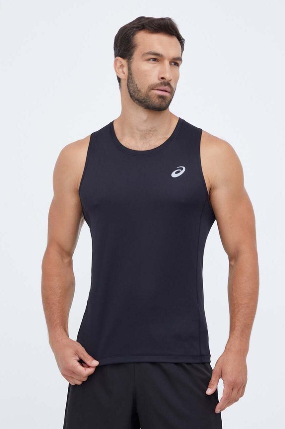 Asics t-shirt do biegania Core regular czarny 2011C338.002