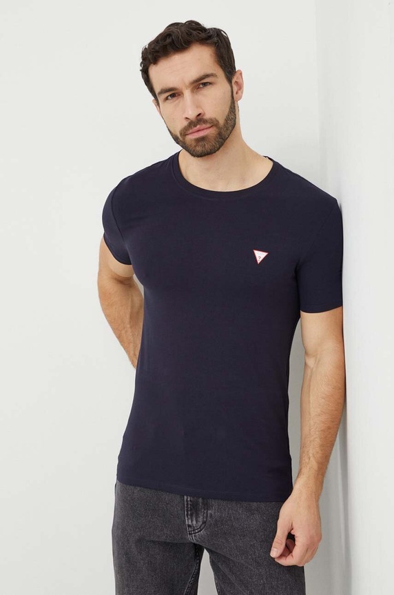 Guess t-shirt z elastanem granatowy M2YI24.J1314
