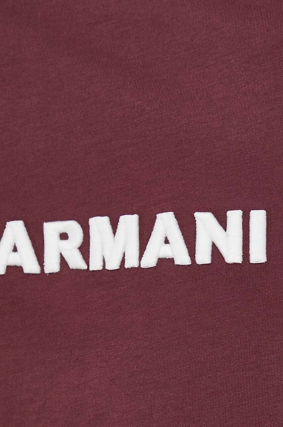 Armani Exchange pamut póló 6RZTJM.ZJH4Z burgundia