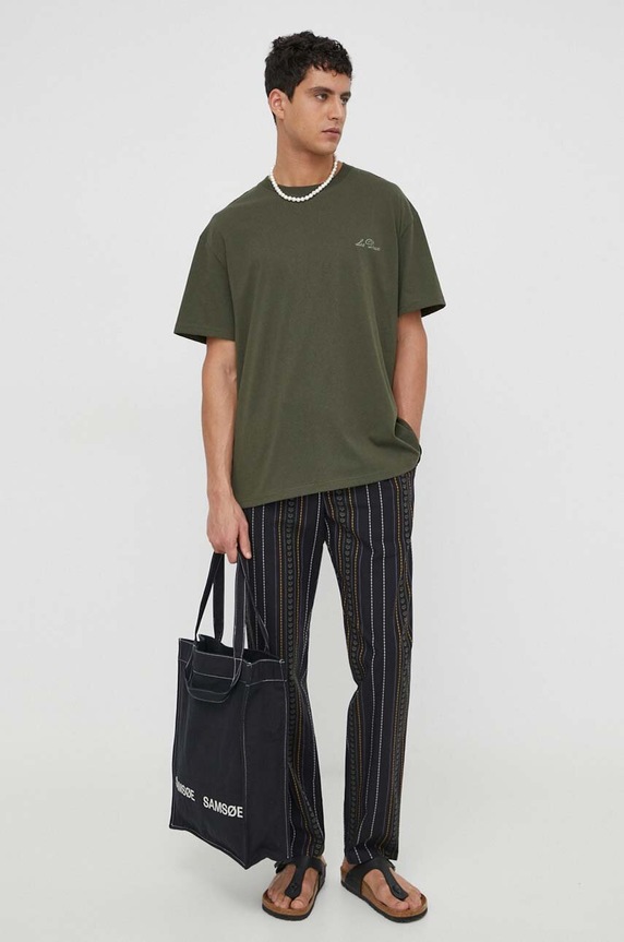 Les Deux t-shirt LDM101135 zielony SS24