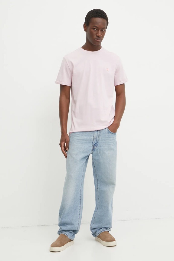 Les Deux t-shirt bawełniany LDM101155 różowy AW24
