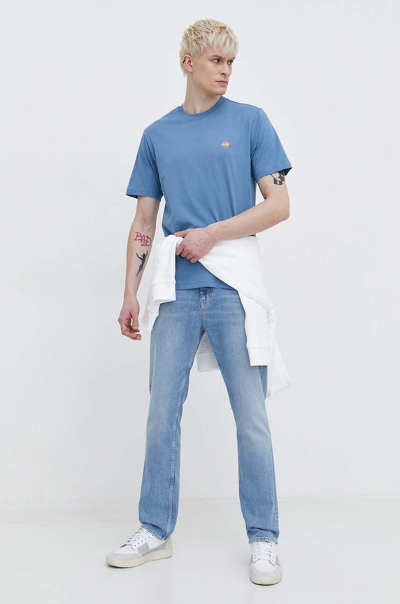 Dickies t-shirt bawełniany DK0A4XDBF901 niebieski AA00