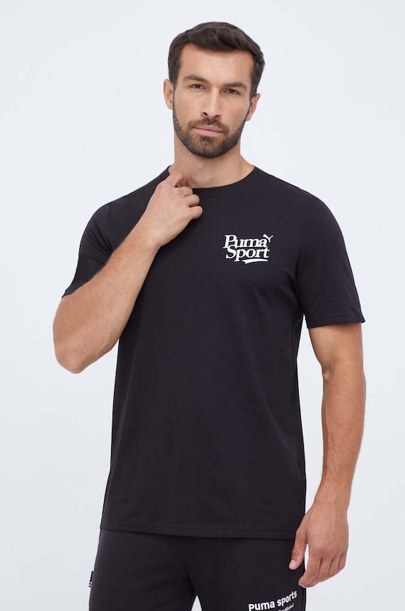 Puma tricou din bumbac print negru 622739