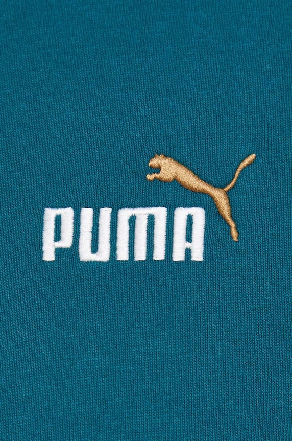 Puma t-shirt bawełniany 621739 turkusowy