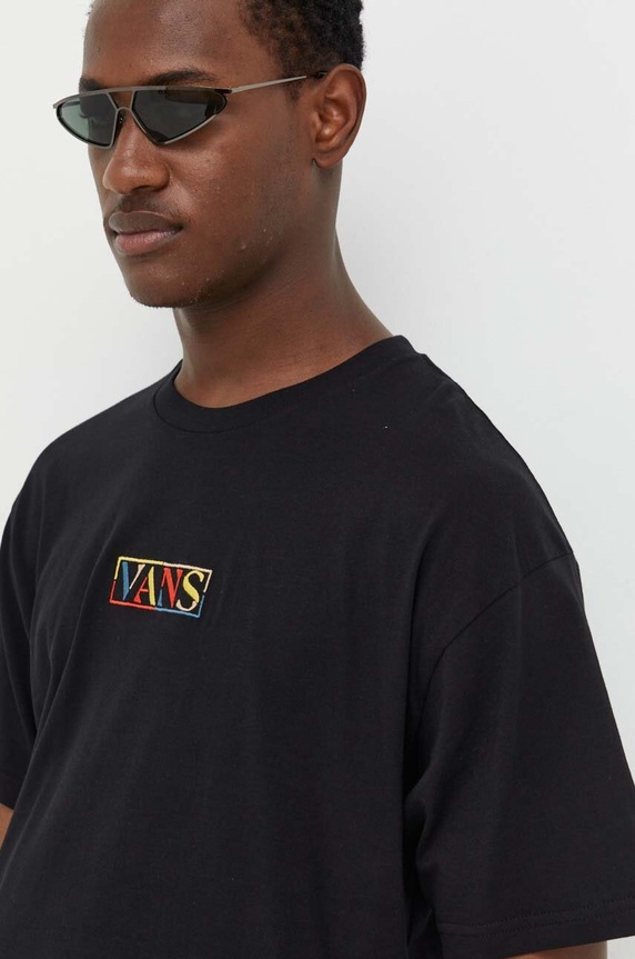 Vans t-shirt bawełniany czarny VN0008SQBLK1