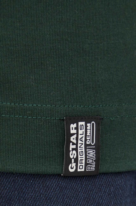 Bavlnené tričko G-Star Essential loose D23471.C784 zelená