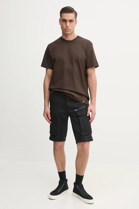 Bavlnené tričko G-Star Essential loose D23471.C784 hnedá AW25